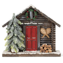 Load image into Gallery viewer, Abbott - Winter Cabin Facade with Tree