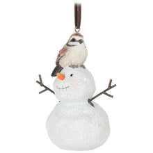 Load image into Gallery viewer, Abbott - Bird on Snowman Ornament