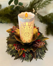 Load image into Gallery viewer, FreshCut Paper LLC - Holiday Candle with Lights (6 Pop-up Greeting Cards)