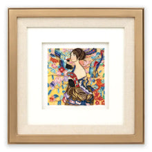Load image into Gallery viewer, Quilling Card - Artist Series - Quilled Lady with Fan, Klimt Greeting Card