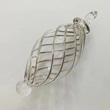 Load image into Gallery viewer, Dandarah (Ships from USA) - Blown Glass Small Ornament - Swirl Oval: Gold With Dots