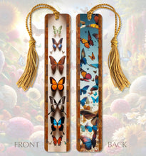 Load image into Gallery viewer, Mitercraft - Butterflies (Double-Sided) Wooden Bookmark