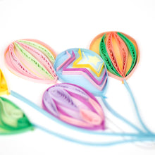 Load image into Gallery viewer, Quilling Card - Colorful Balloon Bunch