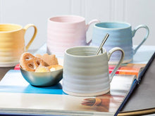 Load image into Gallery viewer, Abbott - Ridged Mug-Light Blue-3"H(14oz)