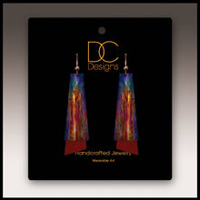 Load image into Gallery viewer, Illustrated Light &amp; DC Designs - Canyon Rust Abstract Flutter Multilayer Earrings