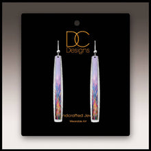 Load image into Gallery viewer, Illustrated Light &amp; DC Designs - Rainbow Abstract Floral Multilayer Icicle Earrings
