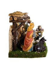 Load image into Gallery viewer, Nativity Set W/8 2-3.25&quot;Figs+4.5x7&quot;Stabl