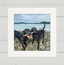 Load image into Gallery viewer, Cathy Walters Art - Let's Share a Stick Happy Square
