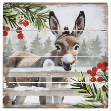 Load image into Gallery viewer, Sincere Surroundings - Christmas Donkey - Perfect Pallet Petites: 8" x 8" x 1"