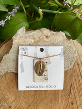 Load image into Gallery viewer, Tangled Up In Hue - Handmade Birch Bark Necklaces: Gold chain