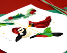 Load image into Gallery viewer, Quilling Card - Holiday Bird Ornaments