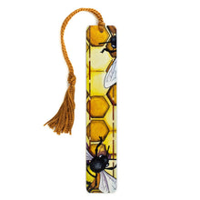 Load image into Gallery viewer, Mitercraft - Honeybees Handmade Wooden Bookmark