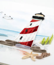 Load image into Gallery viewer, Quilling Card - Red &amp; White Lighthouse