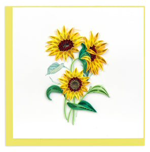 Quilling Card - Quilled Wild Sunflowers Greeting Card