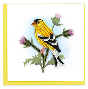 Quilling Card - Quilled American Goldfinch Greeting Card