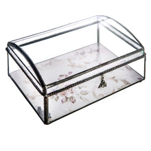 Load image into Gallery viewer, J Devlin Glass Art - Wedding Invitation Keepsake Box Large Glass Display Box 704