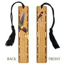 Load image into Gallery viewer, Mitercraft - Ruby-throated Hummingbird (Double-Sided Cherry) Bookmark