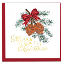Load image into Gallery viewer, Quilling Card - Merry Christmas Pinecone