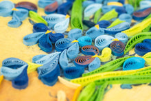 Load image into Gallery viewer, Quilling Card - Artist Series - Quilled Irises, Van Gogh Greeting Card