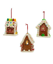 Load image into Gallery viewer, Kurt S. Adler, Inc. - 3.74&quot;B/O GINGERBREAD LED CANDY HSE ORNAMENTS