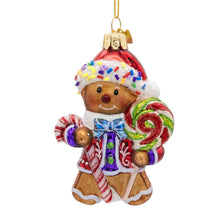 Load image into Gallery viewer, Kurt S. Adler, Inc. - Noble Gems, Glass Candy Gingerbread Man Ornament