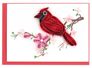 Quilling Card - Cardinal Gift Enclosure Mini Card