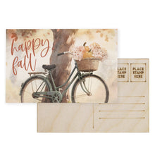 Load image into Gallery viewer, Sincere Surroundings - Happy Fall Bike - Wooden Postcards
