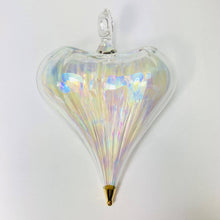 Load image into Gallery viewer, Dandarah (Ships from USA) - Blown Glass Ornament - Heart: Clear
