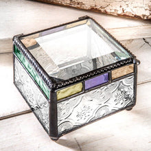 Load image into Gallery viewer, J Devlin Glass Art - Colorful Purple Turquoise Blue Green Glass J Devlin Box 905