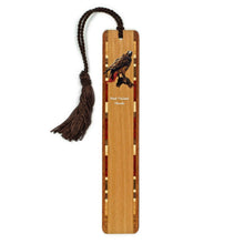 Load image into Gallery viewer, Mitercraft - Red Tailed Hawk Raptor Bird (Double Sided) Wood Bookmark