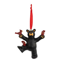 Load image into Gallery viewer, BF Bear with Cardinals Ornament