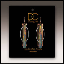 Load image into Gallery viewer, Illustrated Light &amp; DC Designs - Yellow Splash Geometric Multilayer Metal Accent Handmade Earrings