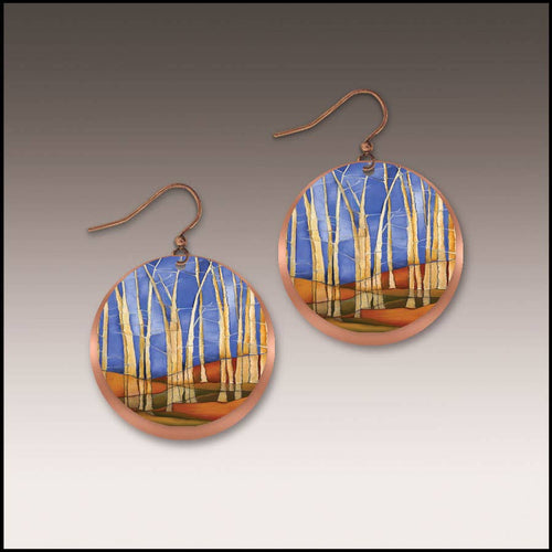 Illustrated Light & DC Designs - Bare Grove Copper Halo Multilayer Disc Earrings