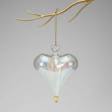 Load image into Gallery viewer, Dandarah (Ships from USA) - Blown Glass Ornament - Heart: Clear