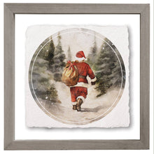 Load image into Gallery viewer, Sincere Surroundings - Santa Walking Art - Floating Art Square