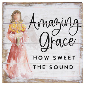 Sincere Surroundings - Amazing Grace Angel - Perfect Pallet Petites: 8" x 8" x 1"