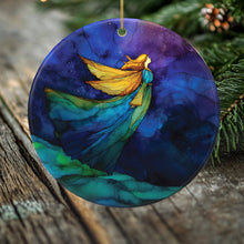 Load image into Gallery viewer, Peeping Tom's Cottage - Heavenly Peace – Stained Glass Angel Ornament – Christmas 2025