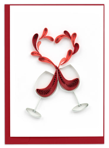 Quilling Card - Toast to Love Gift Enclosure Mini Card