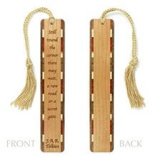 Load image into Gallery viewer, Mitercraft - J.R.R. Tolkien Secret Gate Quote Engraved Wooden Bookmark