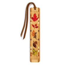 Load image into Gallery viewer, Mitercraft - Autumn Leaves Engraved with added Color Wooden Bookmark