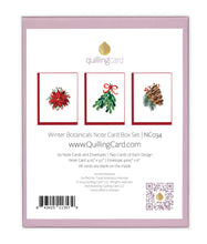 Load image into Gallery viewer, Quilling Card - Quilled Winter Botanicals Note Card Box Set