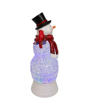 Load image into Gallery viewer, Kurt S. Adler, Inc. - 11.42&quot; Bo RGB LED Swirling Glitter Snowman