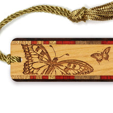 Load image into Gallery viewer, Mitercraft - Butterflies Engraved Handmade Wooden Bookmark