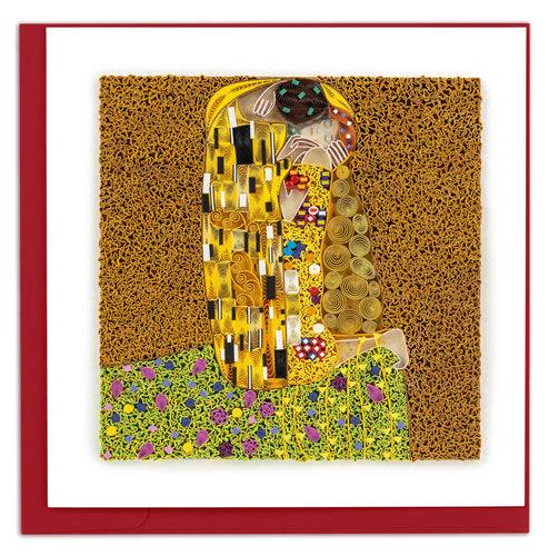 Quilling Card - Artist Series - Quilled The Kiss, Klimt Greeting Card