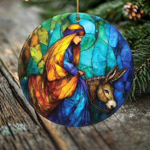 Peeping Tom's Cottage - Mary and the Donkey – Faithful Journey Ornament – Christmas 2025