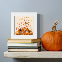 Load image into Gallery viewer, Cathy Walters Art - Leaf Pile Pals Happy Square