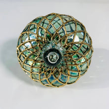 Load image into Gallery viewer, Dandarah (Ships from USA) - Blown Glass Small Ornament - Diamond Toupie: Emerald