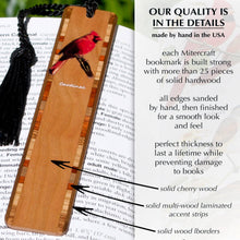 Load image into Gallery viewer, Mitercraft - Cardinal Bird (Double-Sided) Wooden Bookmark