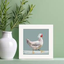 Load image into Gallery viewer, Cathy Walters Art - Rainy Day Hen Happy Square