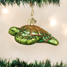 Load image into Gallery viewer, Old World Christmas - Green Sea Turtle Ornament.